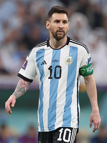 Lionel Messi con la camiseta argentina número 10